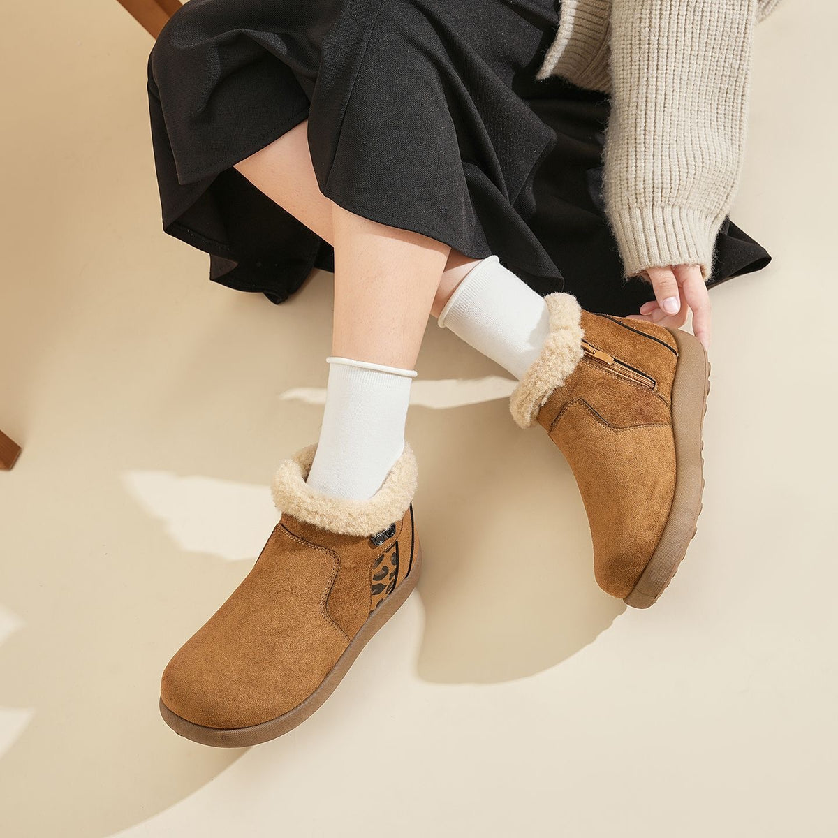 Botines para Mujer con Forro Suave y Cálido