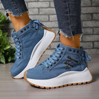 Zapatos casuales de plataforma con punta redonda