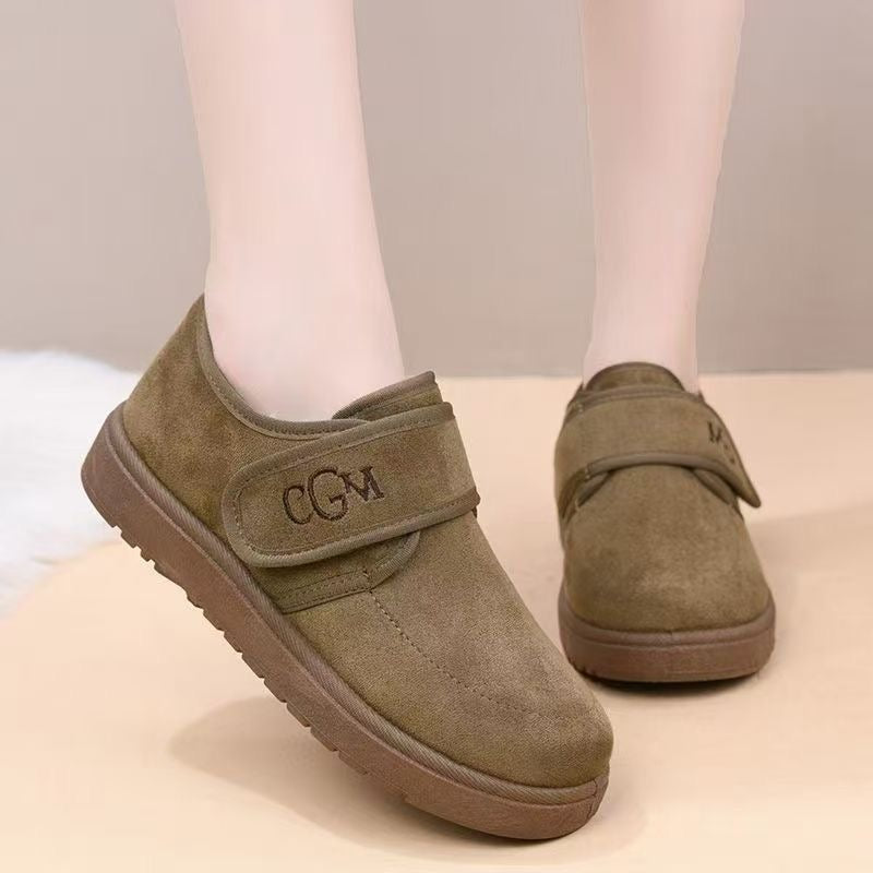 Zapatos de Ante para Mujer con Velcro – Cómodos y Cálidos