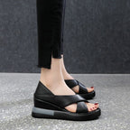 Sandalias tacón tiras cruzadas