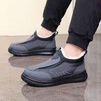 Zapatos de hombre forrados con vellón y engrosados