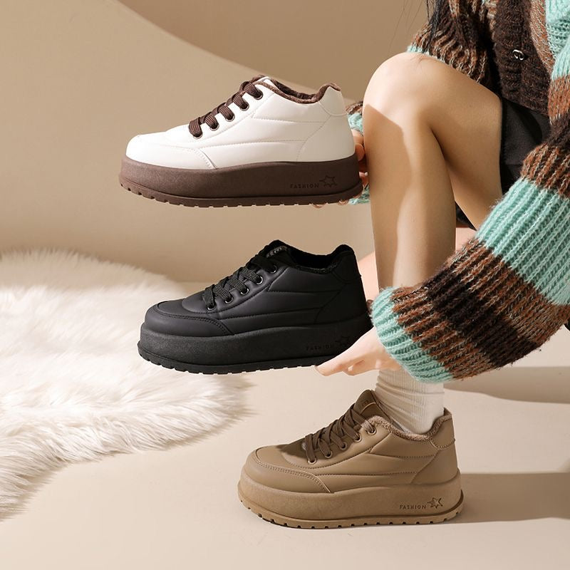 Zapatos versátiles de algodón con forro polar