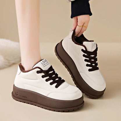 Zapatos versátiles de algodón con forro polar