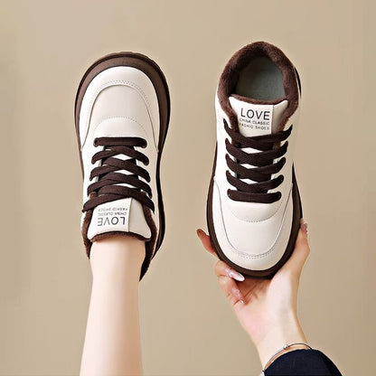 Zapatos versátiles de algodón con forro polar