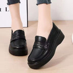 Mocasines de plataforma de piel suave