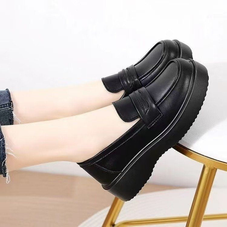 Mocasines de plataforma de piel suave