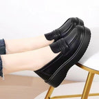 Mocasines de plataforma de piel suave