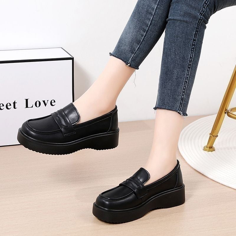 Mocasines de plataforma de piel suave