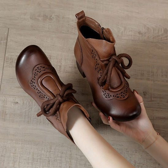 Botas cortas de piel vintage