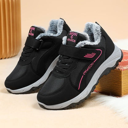 Zapatos de algodón con malla de mujer (cuadros en blanco y negro)