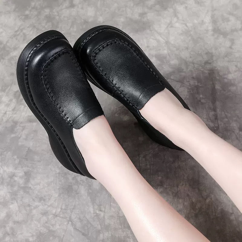 Zapatos retro con plataforma y suela blanda