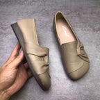 Zapatos de punta redonda antideslizantes con suela de goma