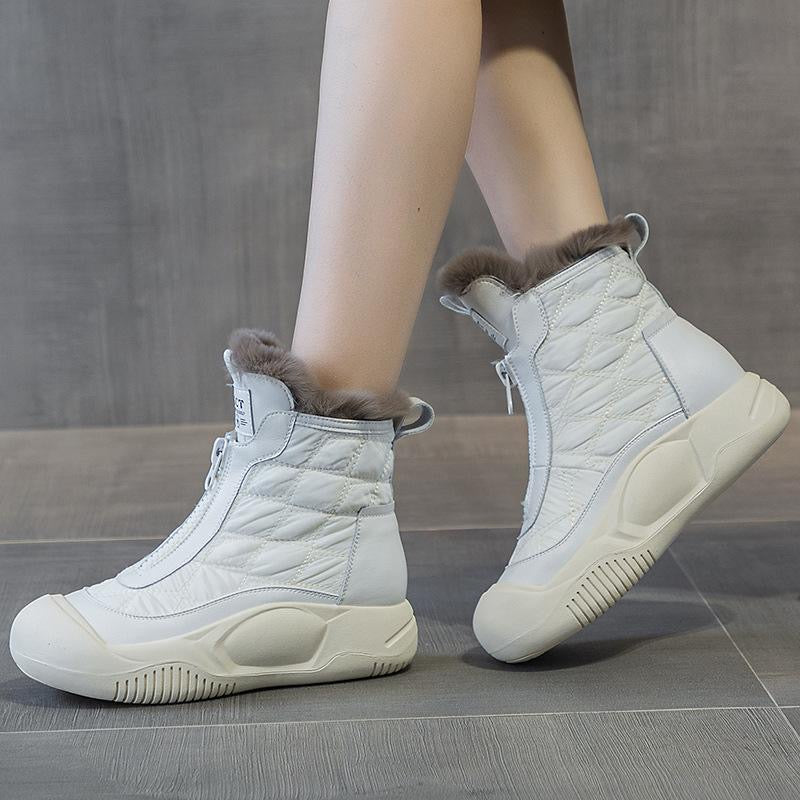 Botas de algodón para mujeres (gris púrpura)