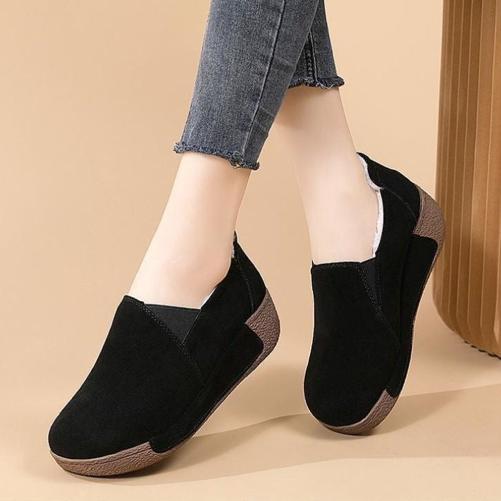 Zapatos de suela blanda y forro polar