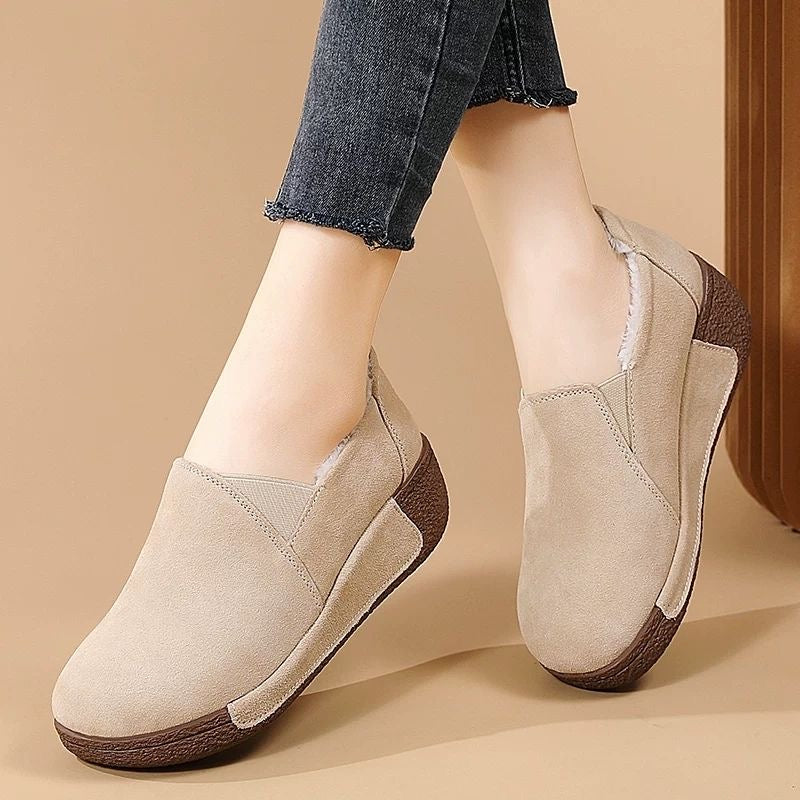 Zapatos de suela blanda y forro polar