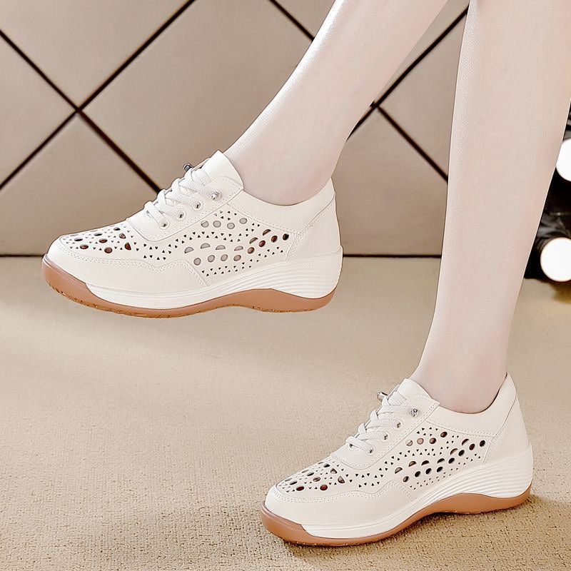 Bailarinas de piel suave caladas