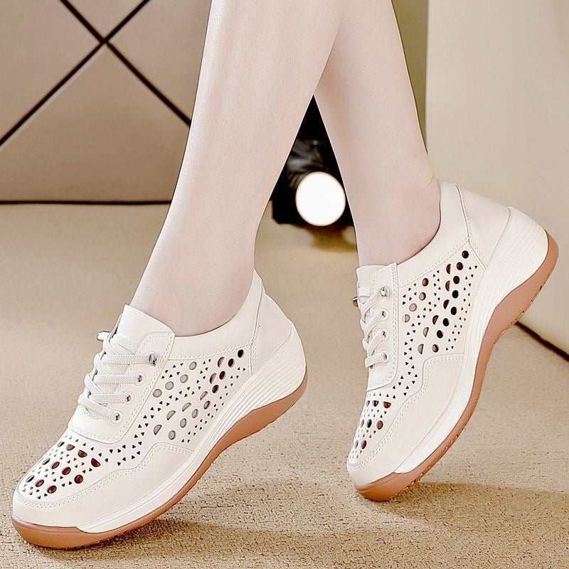 Bailarinas de piel suave caladas
