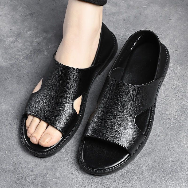 Sandalias de cuero ligeras para hombre