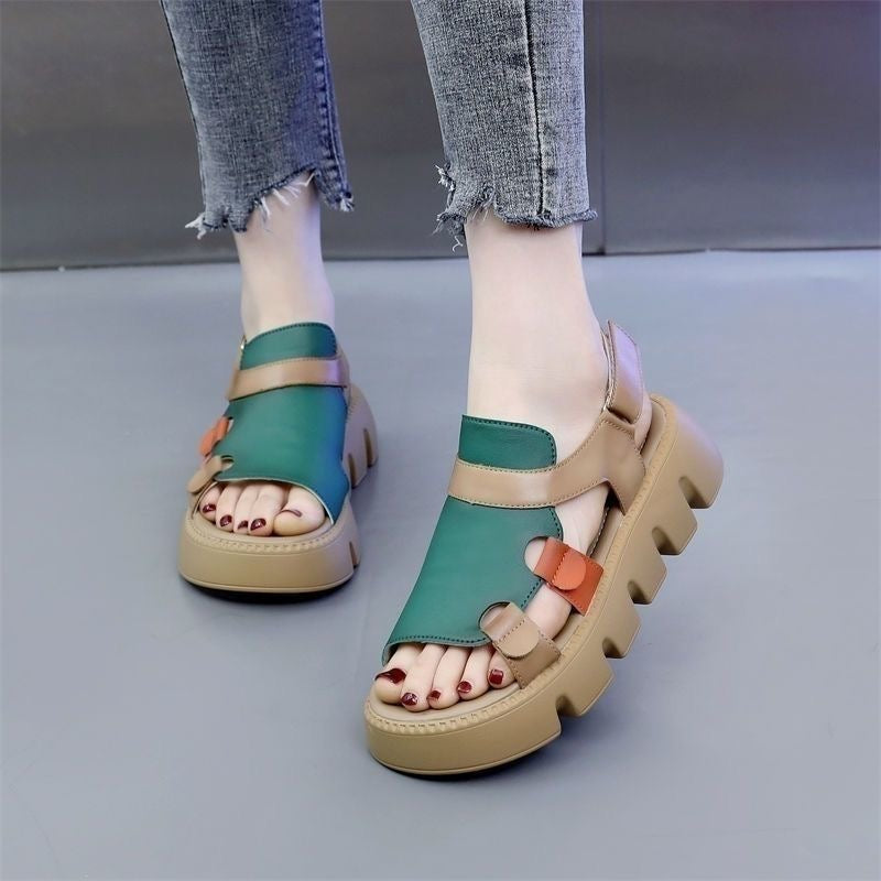 Sandalias de velcro de colores