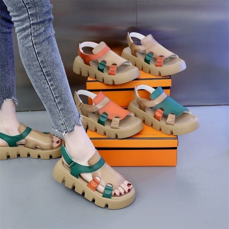 Sandalias de velcro de colores