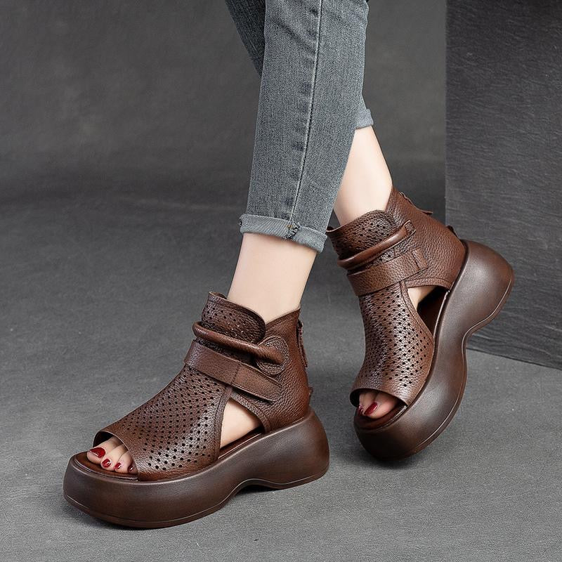 Sandalias romanas de piel de vaca