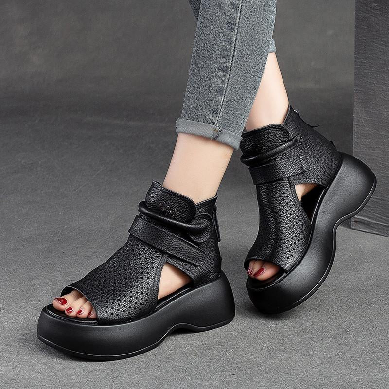 Sandalias romanas de piel de vaca
