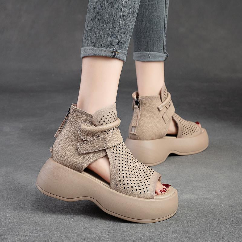 Sandalias romanas de piel de vaca