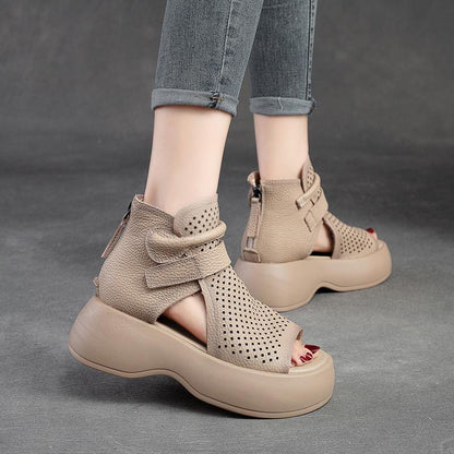 Sandalias romanas de piel de vaca