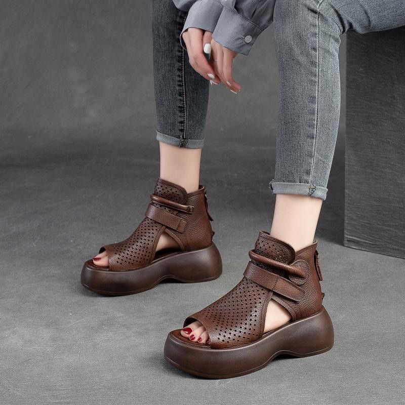Sandalias romanas de piel de vaca