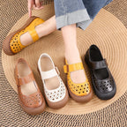 Zapatos de piel de vacuno perforada de grano superior