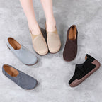 Zapatos casuales de plataforma de cuero genuino