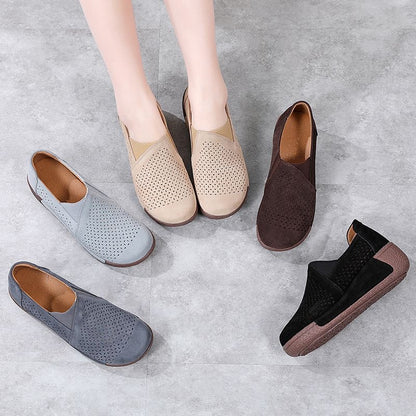 Zapatos casuales de plataforma de cuero genuino