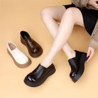 Zapatos de suela blanda de cuero genuino