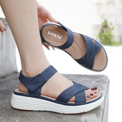 Sandalias de plataforma cruzada