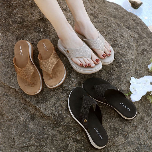 Chanclas antideslizantes con diseño de diamante