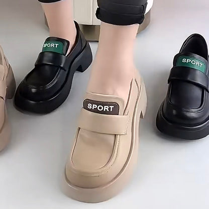 Mocasines de plataforma de cuero