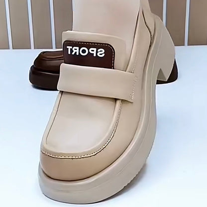 Mocasines de plataforma de cuero