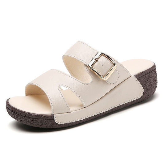 Zapatillas antideslizantes con tacón de cuña