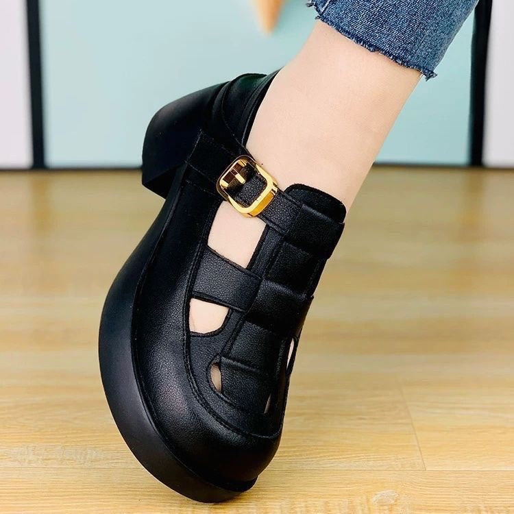 Zapatos 100% de piel suave con suelas blandas