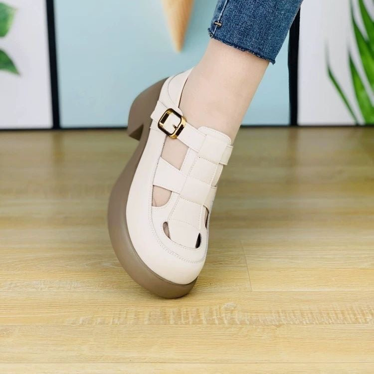 Zapatos 100% de piel suave con suelas blandas