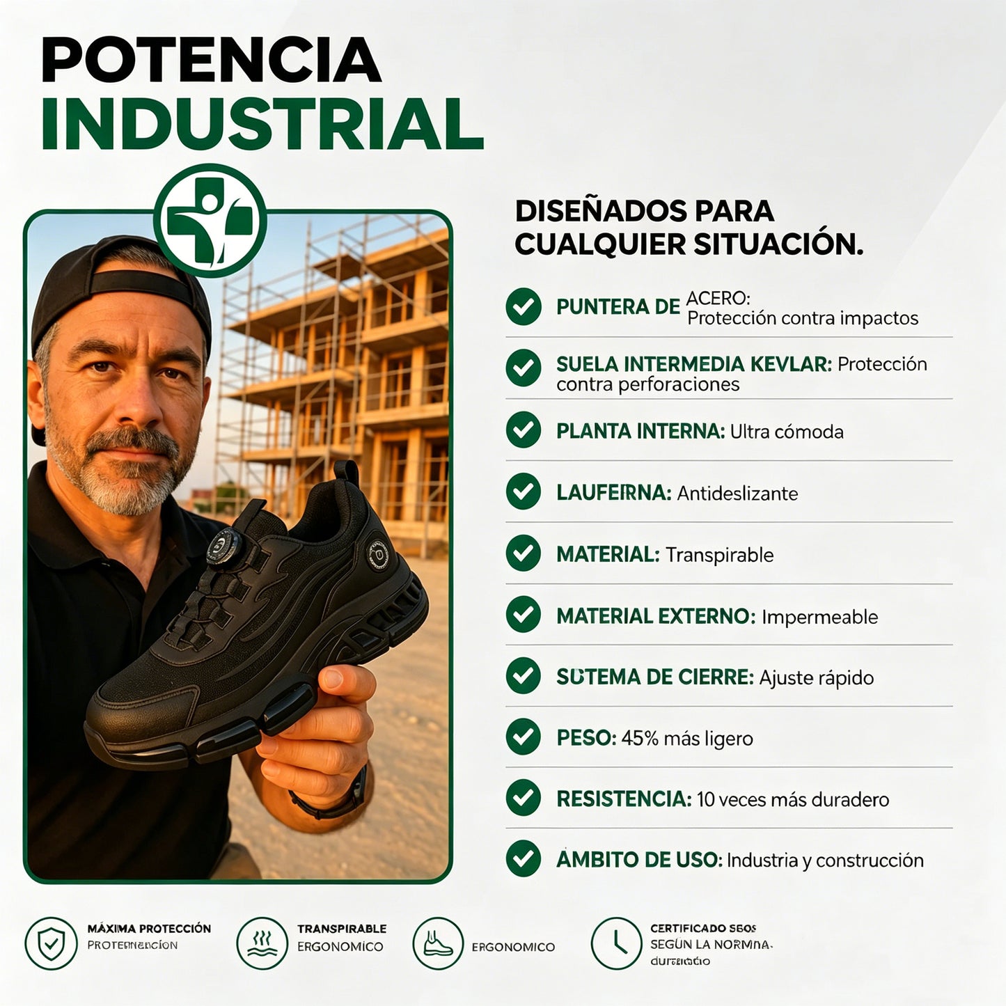 Zapatillas de seguridad SafeStep S3 Pro