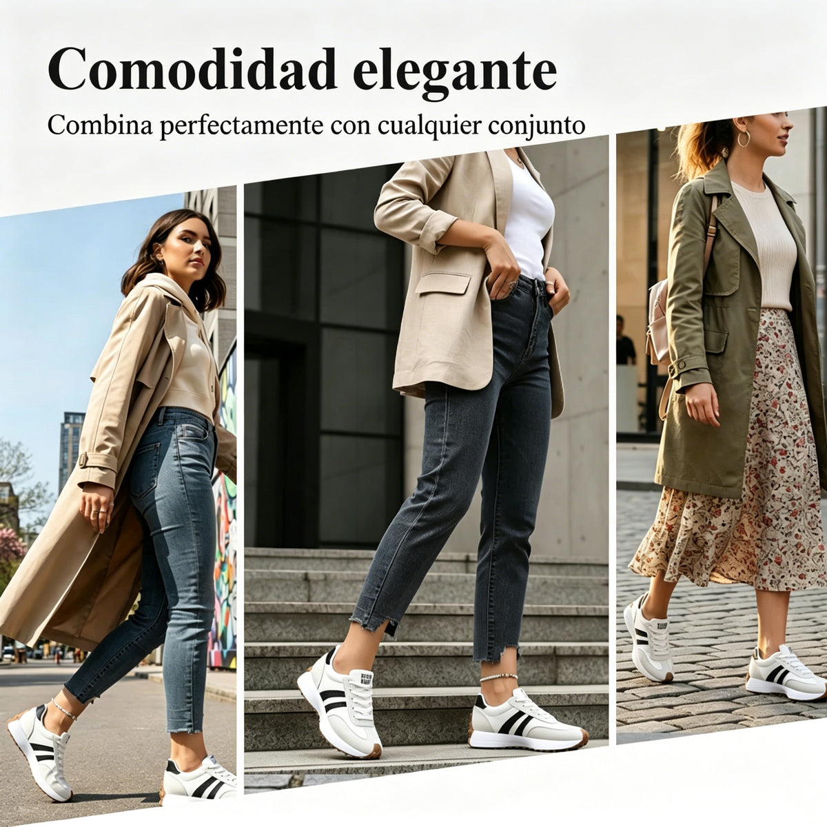 Zapatillas deportivas de mujer con suela gruesa antideslizante
