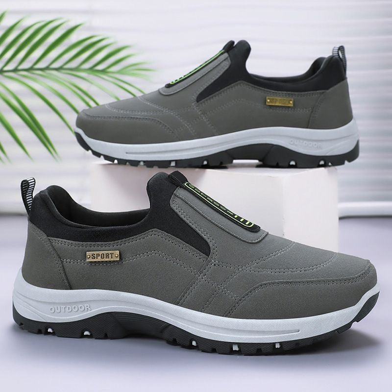 Zapatos de cuero sin cordones para hombre
