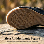 Sandalias de cuña con puntera abierta para mujer