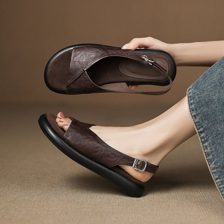 Sandalias planas de suela blanda
