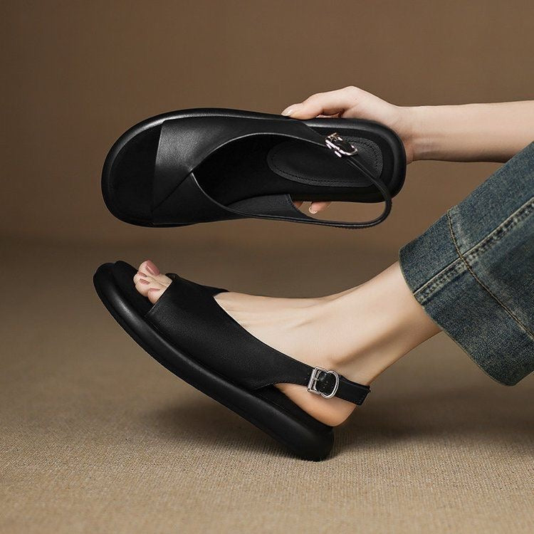 Sandalias planas de suela blanda