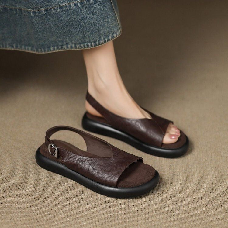 Sandalias planas de suela blanda