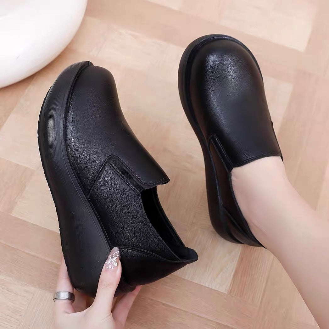 Zapatos ortopédicos de cuero cómodos