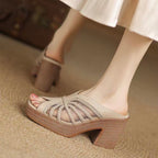 Sandalias ortopédicas con plataforma y cuña