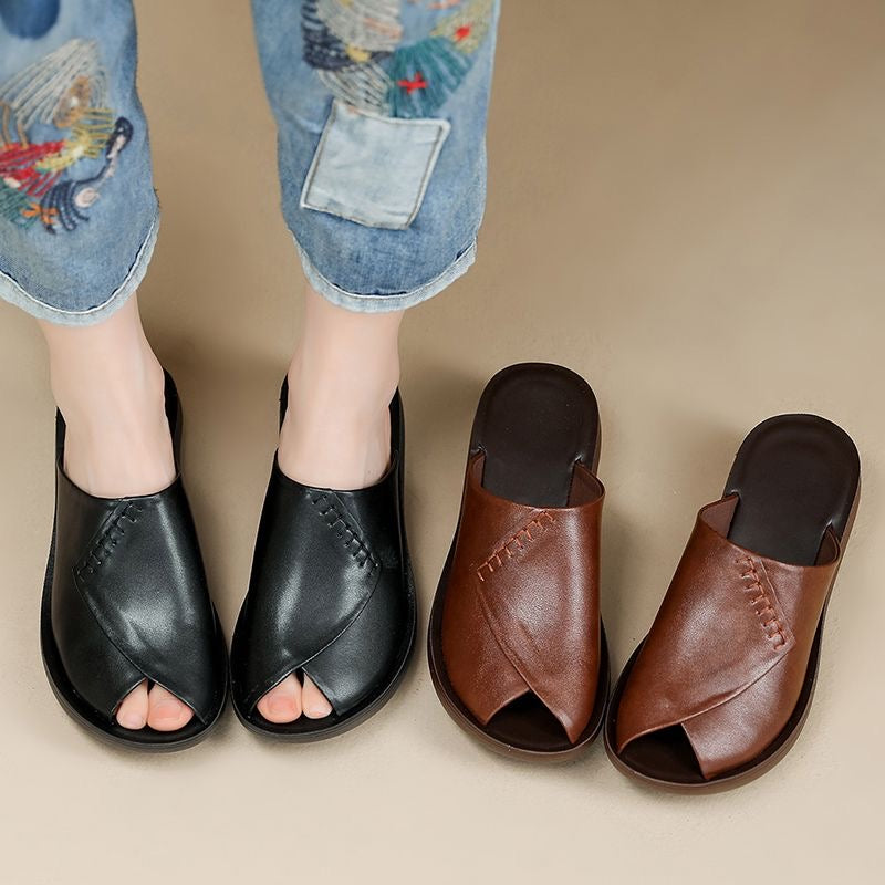 Pantuflas ortopédicas de piel auténtica